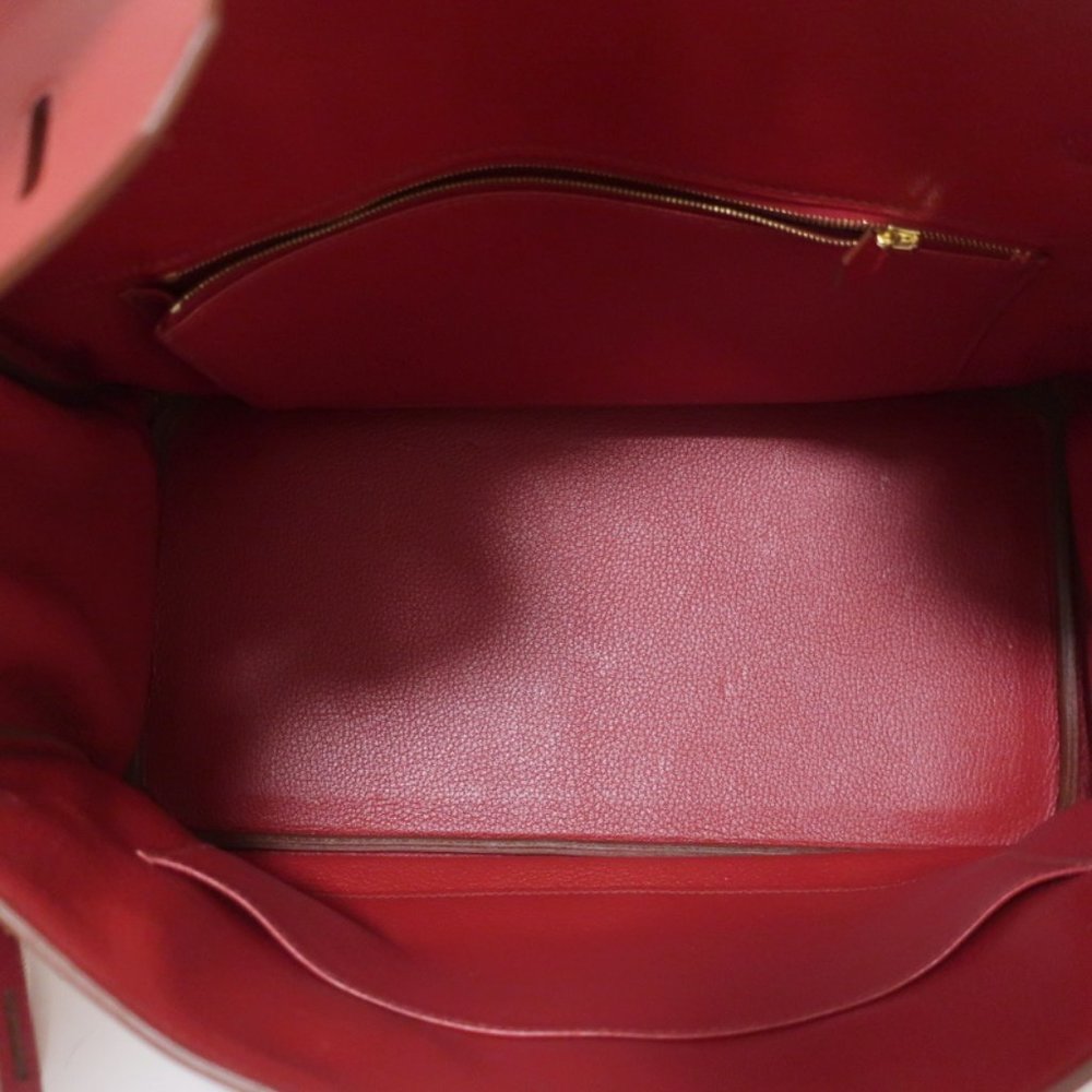 HERMES BIRKIN 35CM ROUGE GARANCE TOGO LEATHER GOLD HARDWARE 2008 - Picture 11 of 14